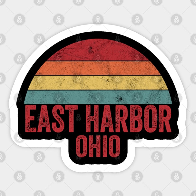 Vintage East Harbor State Park Beach Ohio Sticker by ChadPill